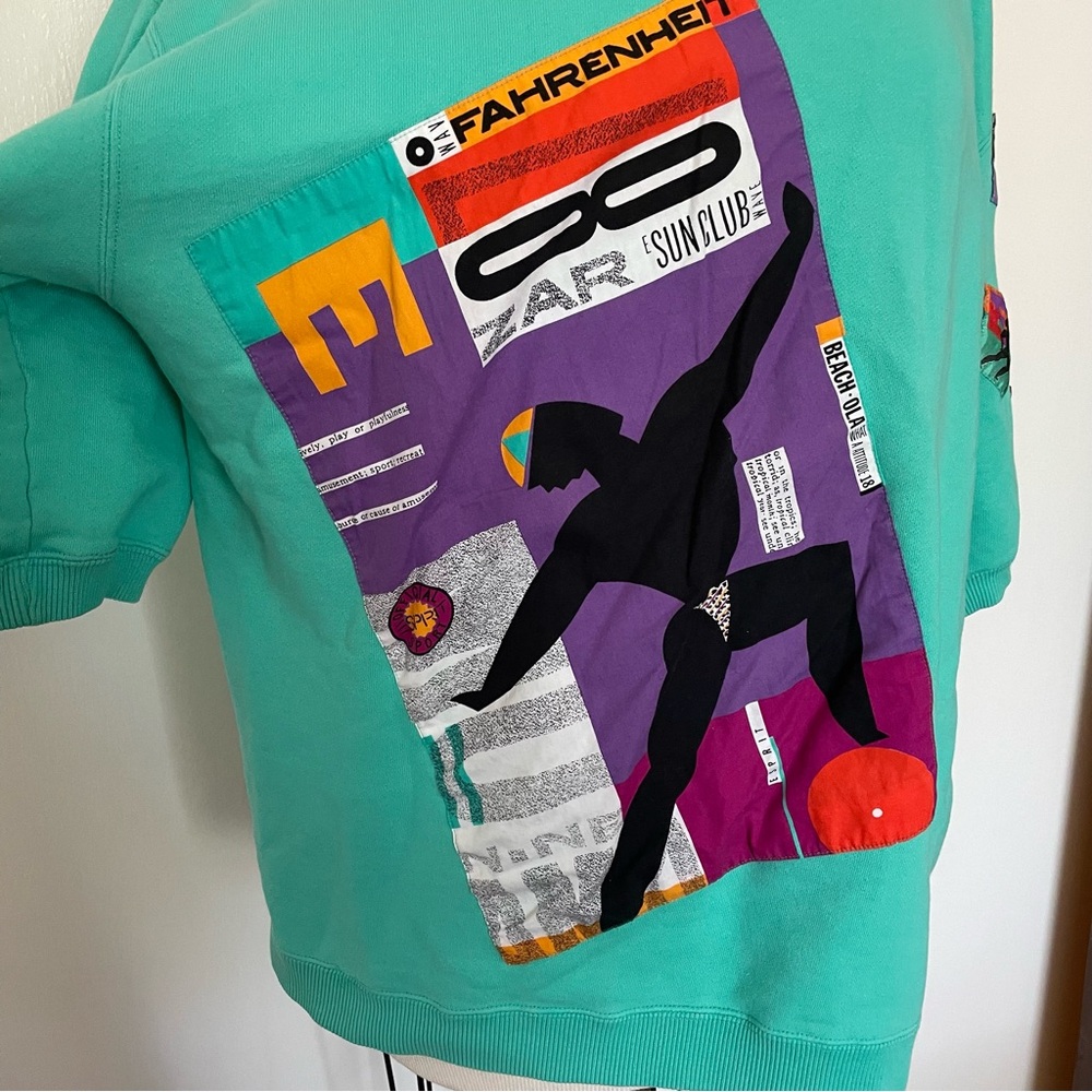 Esprit Sport LA Olympic Era Sweatshirt in Teal with awesome graphics - Picture 3 of 13